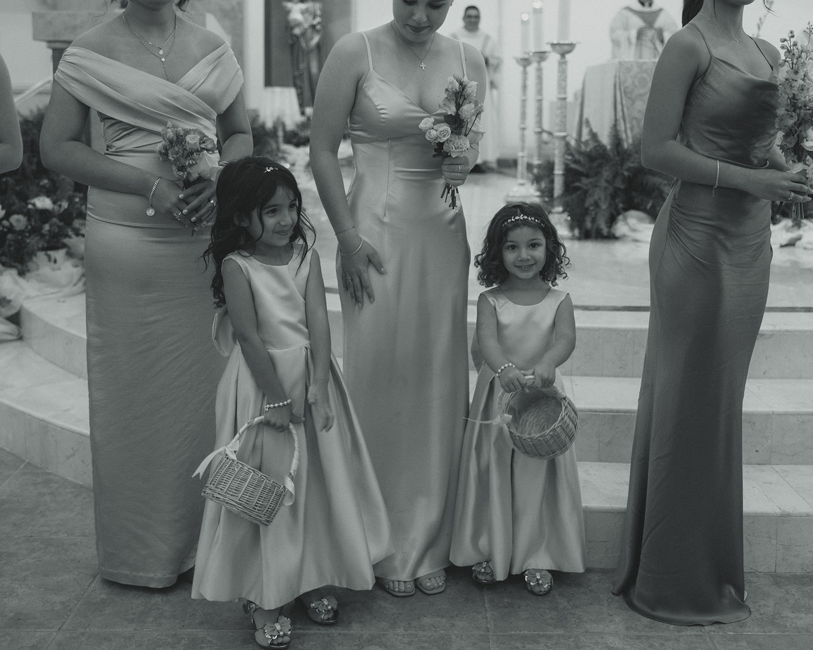 B&W Documentary Wedding Church Ceremony Miami Wedding Photographer