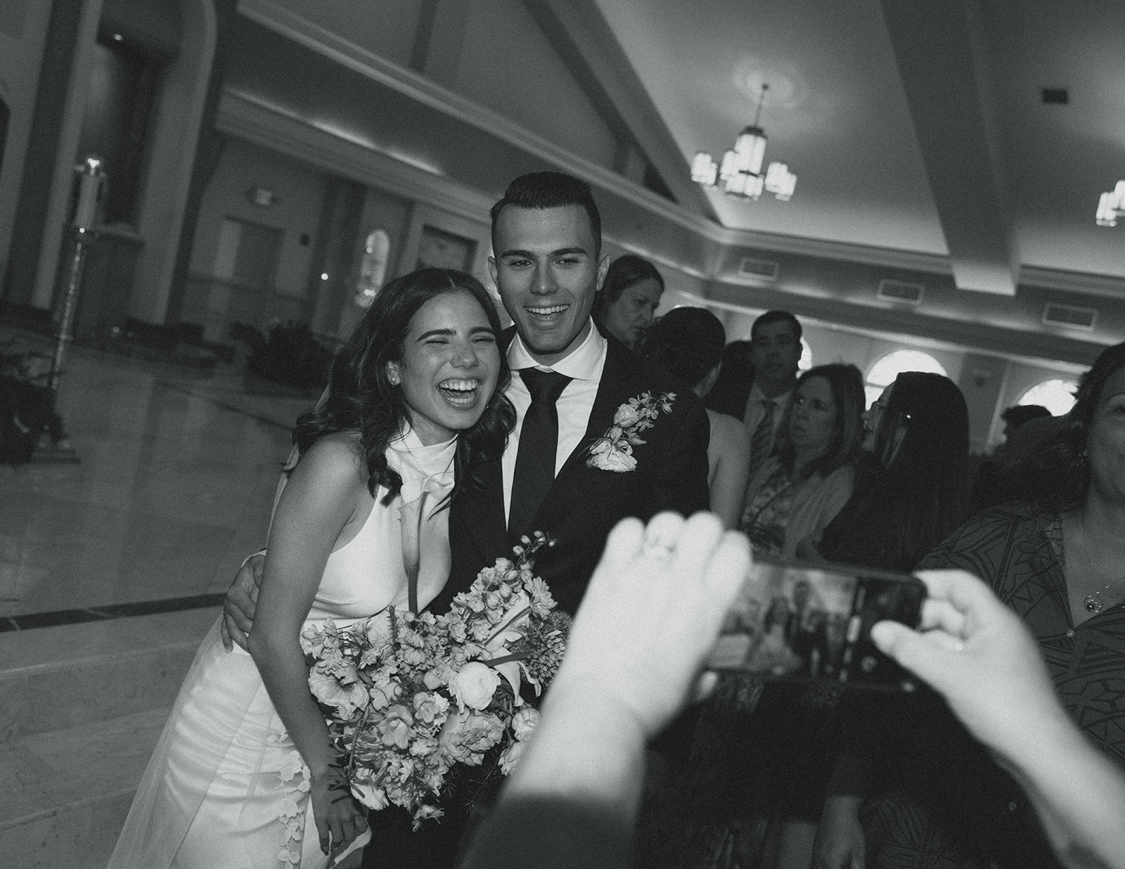 Documentary Wedding Ceremony Miami Wedding Photographer Black and White