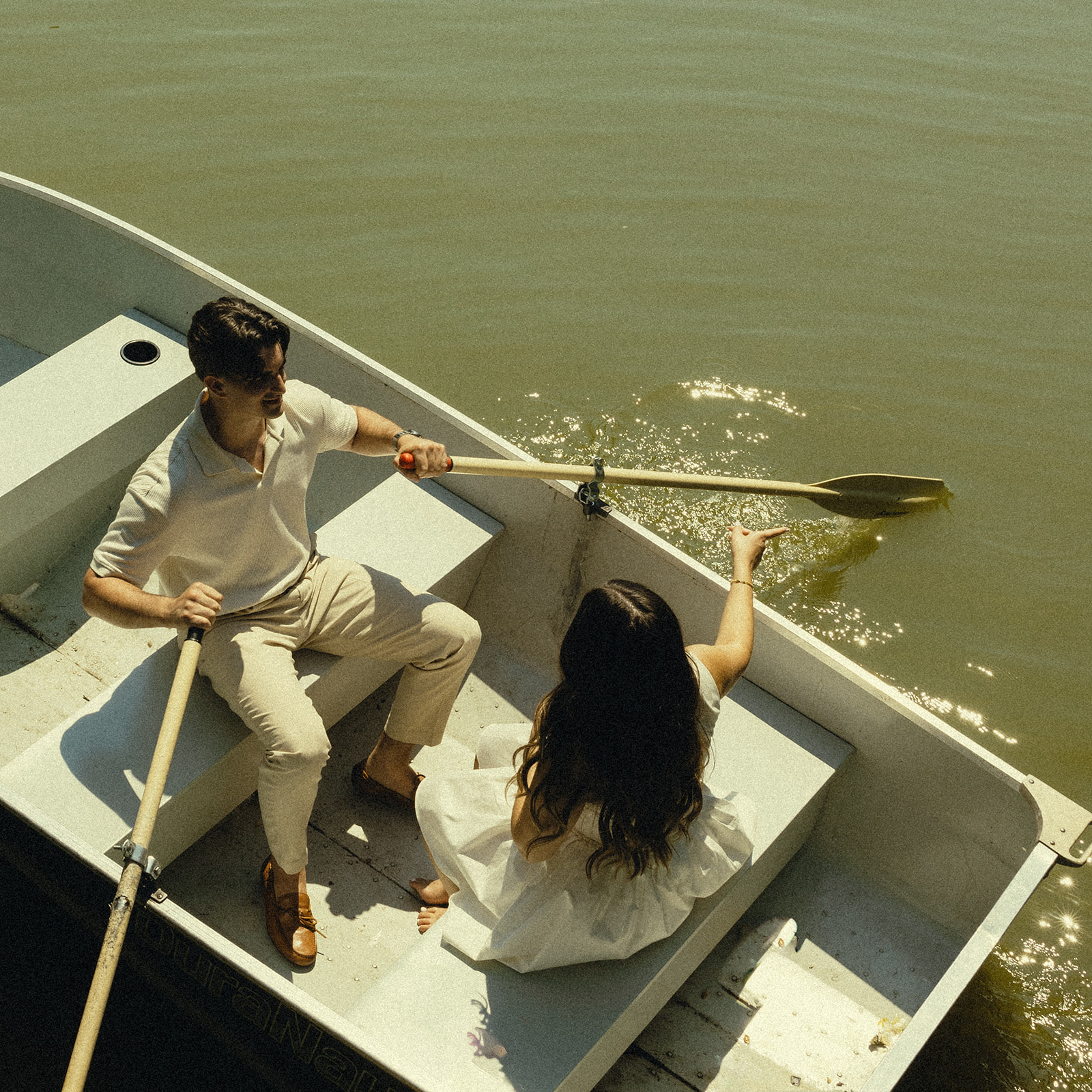 New York City Canoe Engagement Session Central Park Lake