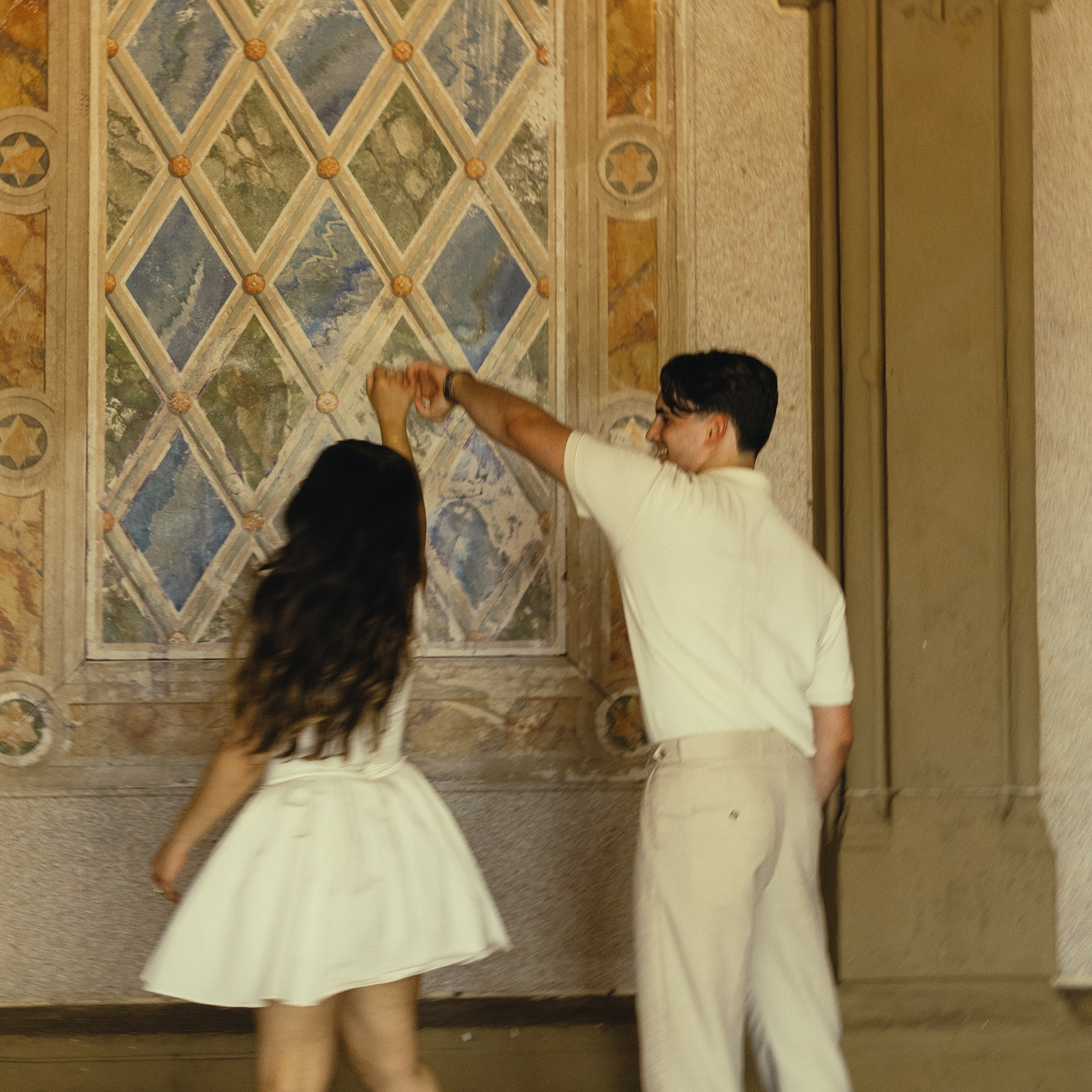 Bethesda Terrace Arcade Documentary Central Park Engagement Photos