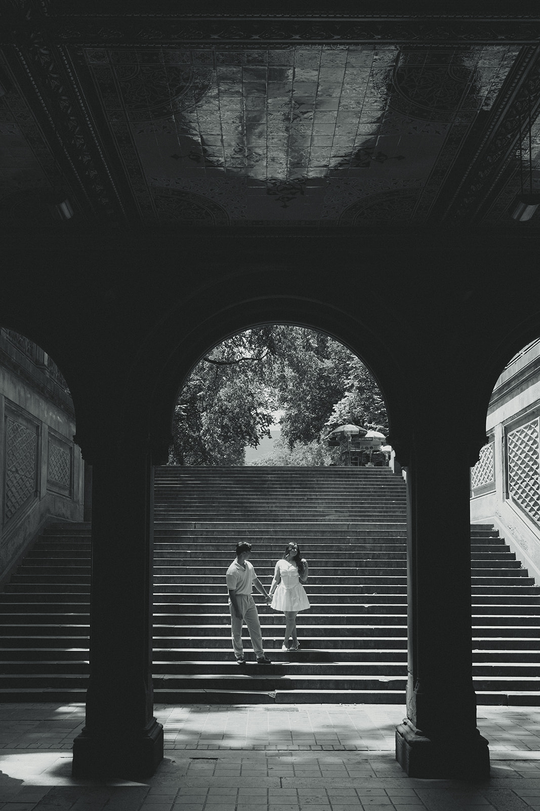 Bethesda Terrace Arcade Editorial Engagement Photos in Central Park