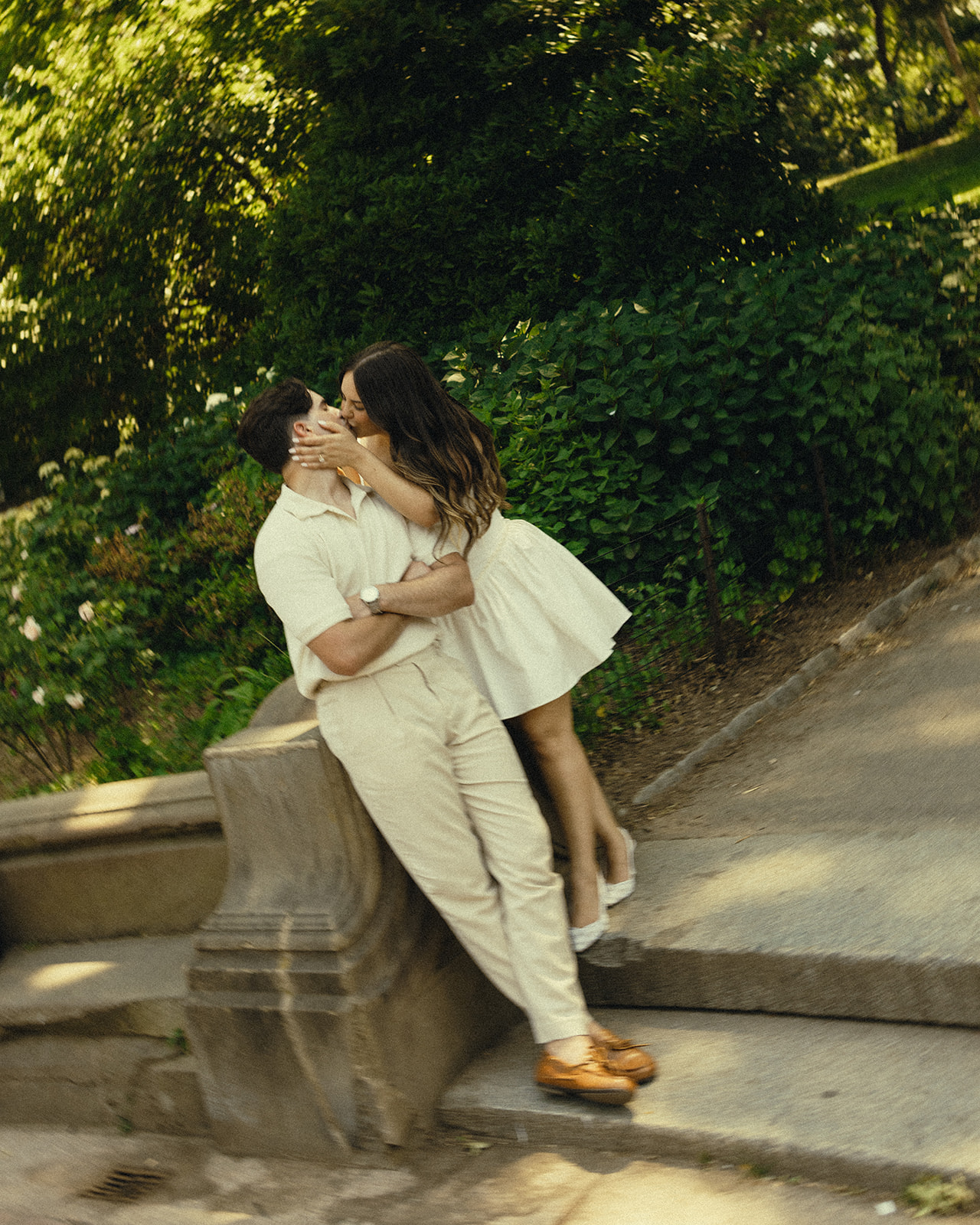 Editorial Engagement Photos in Central Park New York City, New York Motion Blur