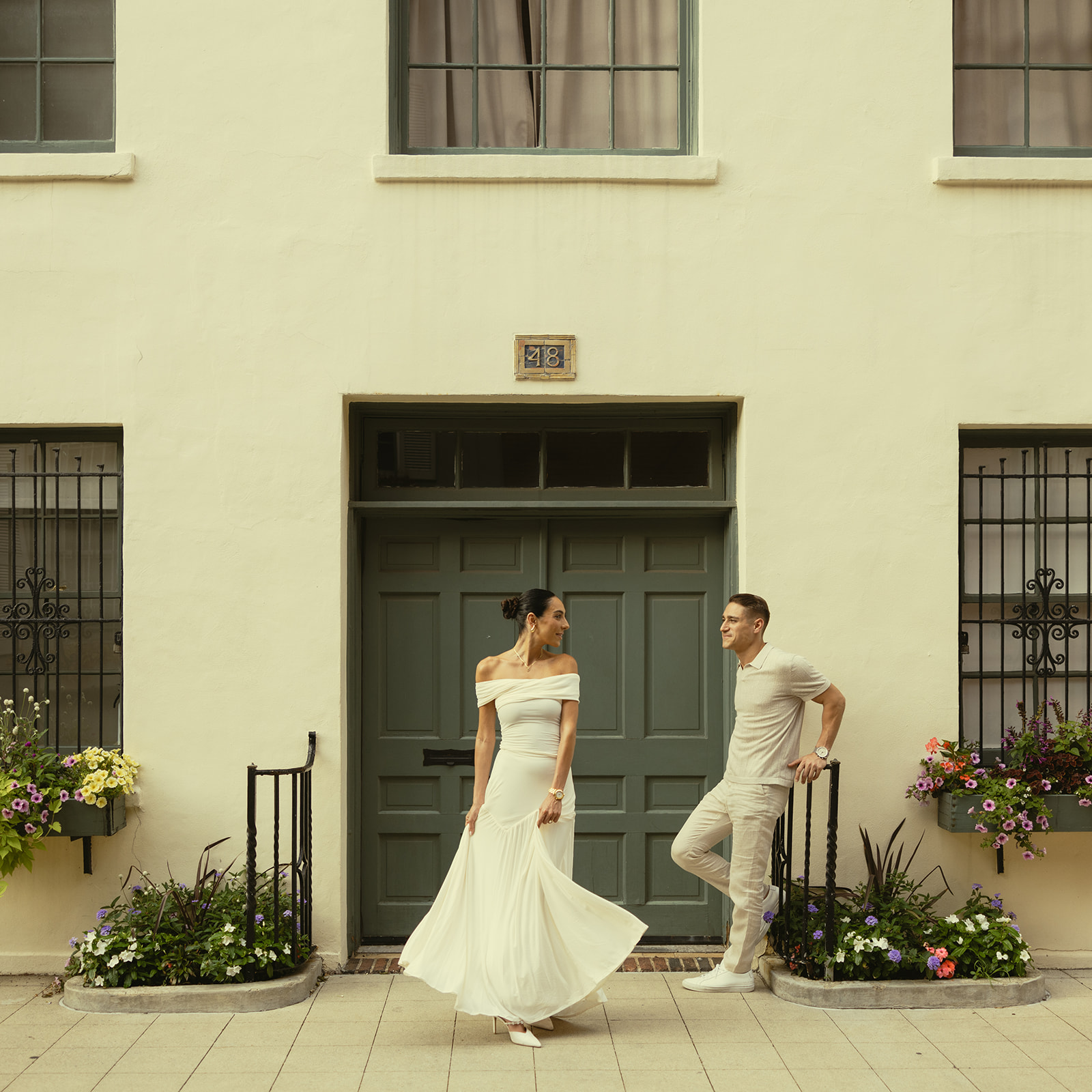 Dancing Bride in New York City, New York Engagement Session Couple Photos