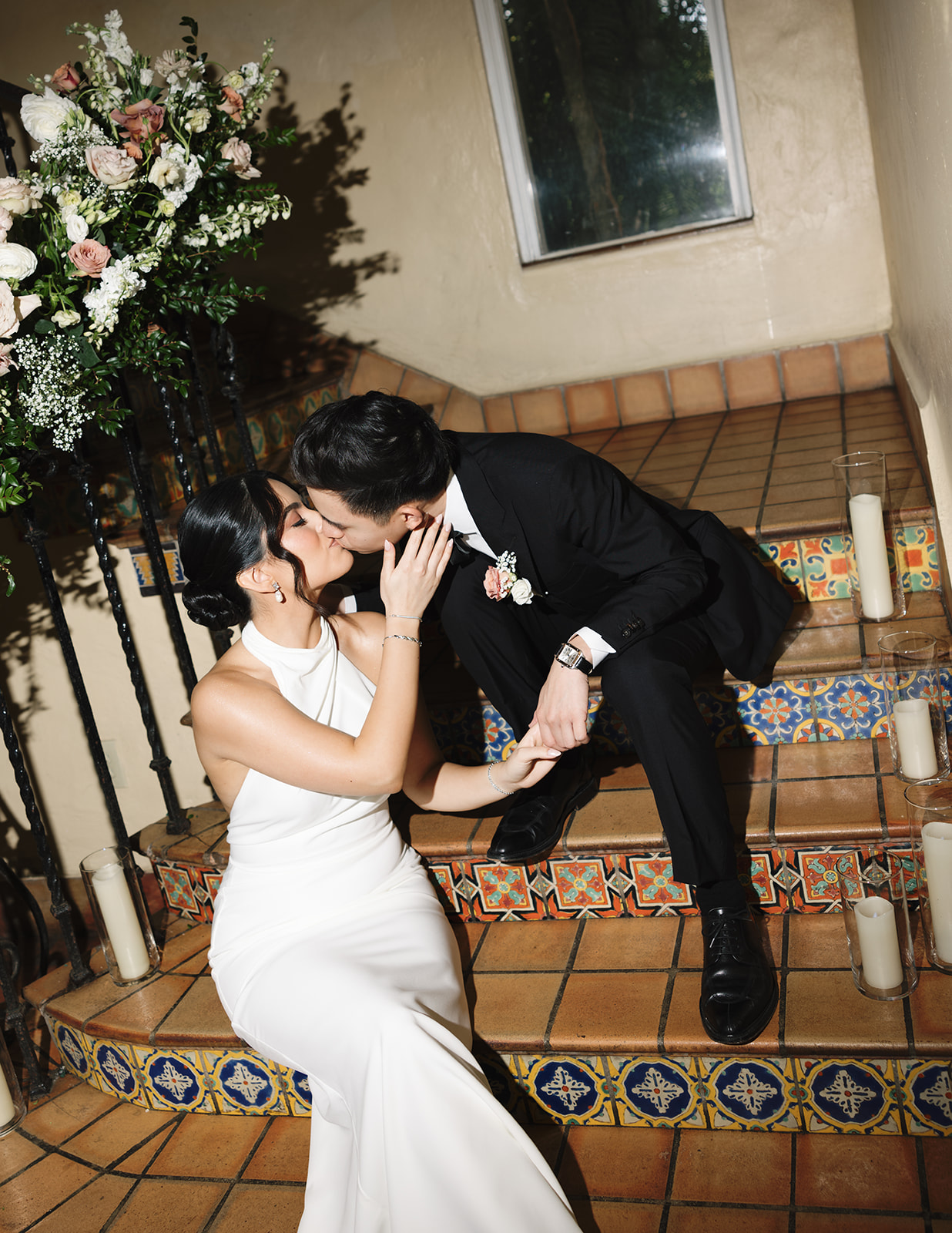 bride and groom intimate portraits at villa woodbine