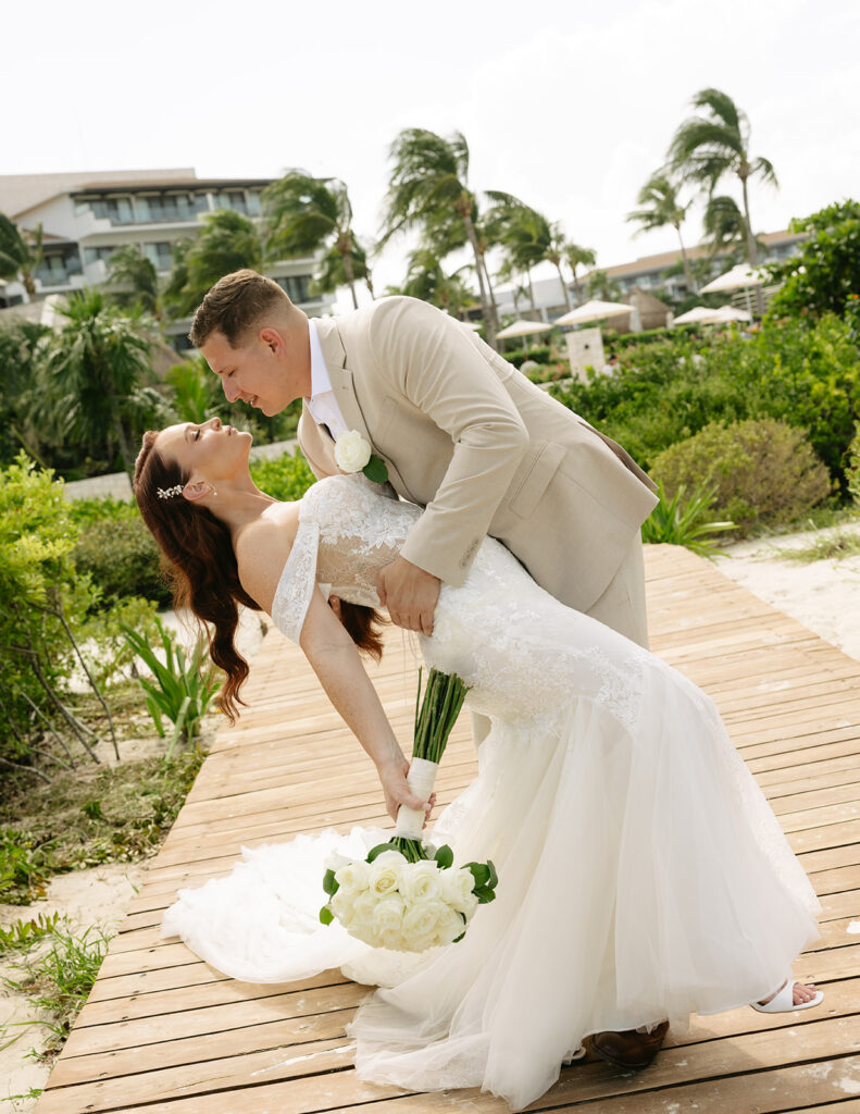 Bride & Groom Portraits Destination Beach Wedding