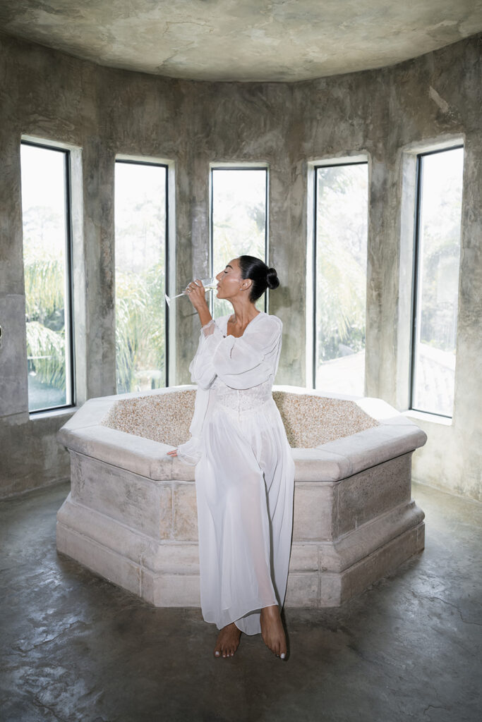 Bride's wedding morning at Hacienda De Las Palmas