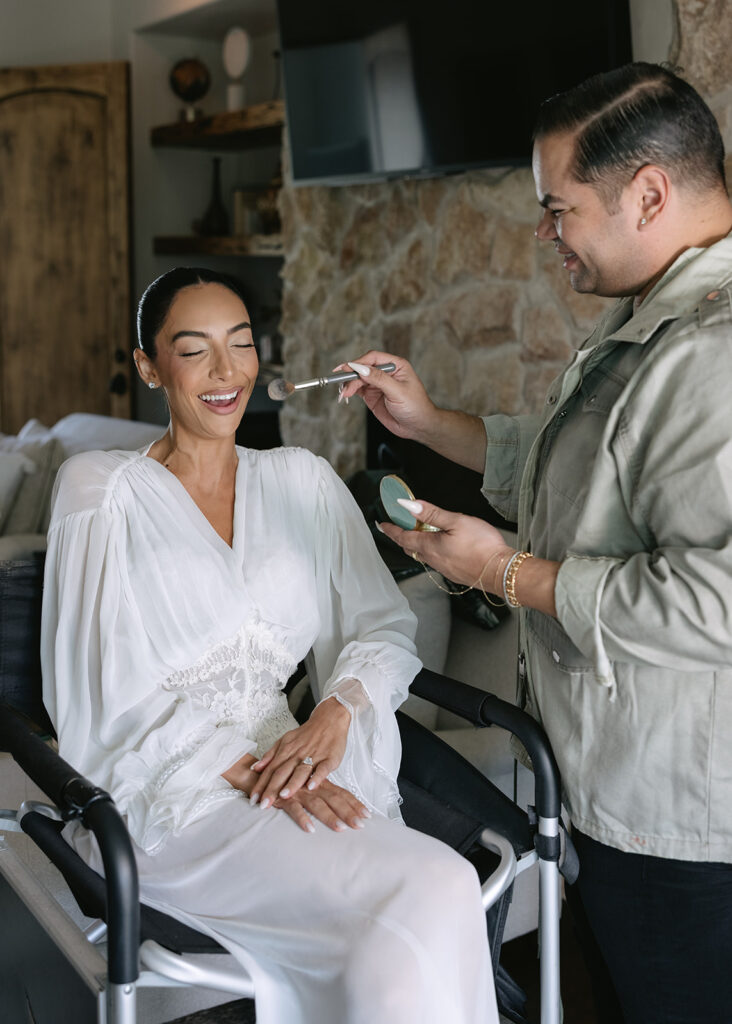 Bride getting ready at Hacienda De Las Palmas