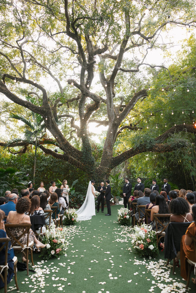 Villa Woodbine Oak Tree Wedding Ceremony