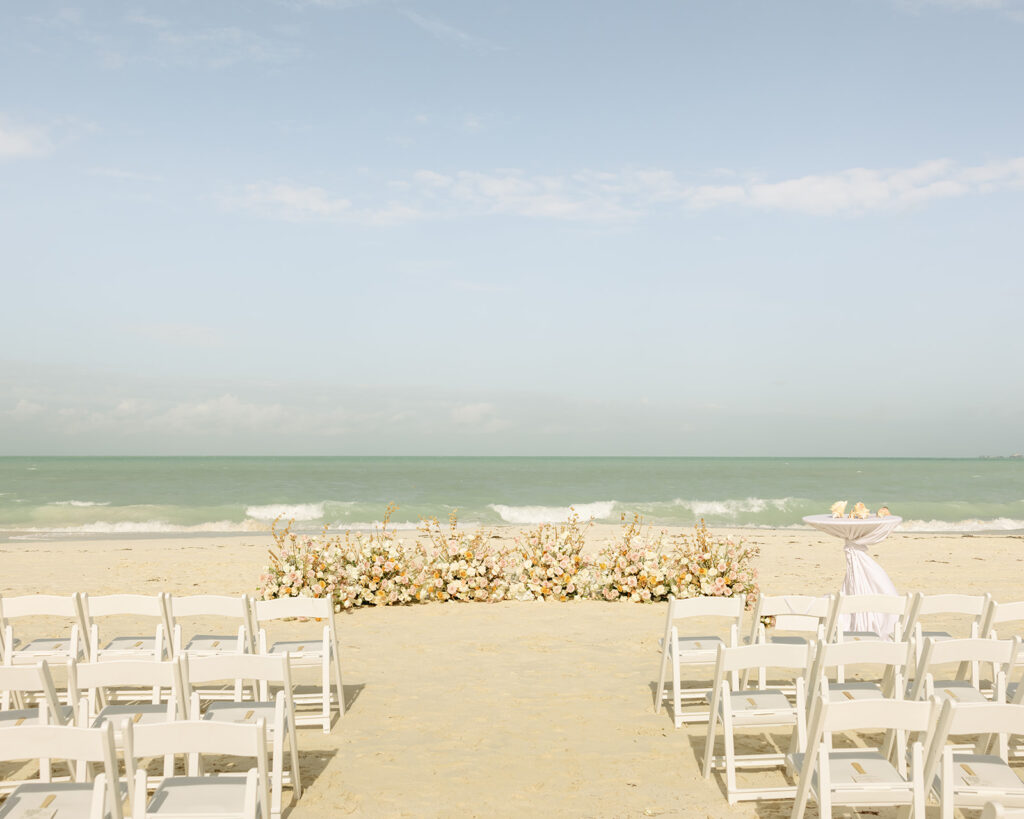 Beach Wedding Ceremony at Dreams Playa Mujeres Mexico Wedding