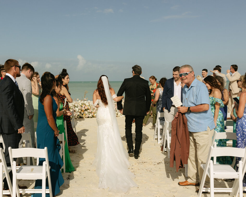 Beach Wedding Ceremony at Dreams Playa Mujeres Mexico Wedding