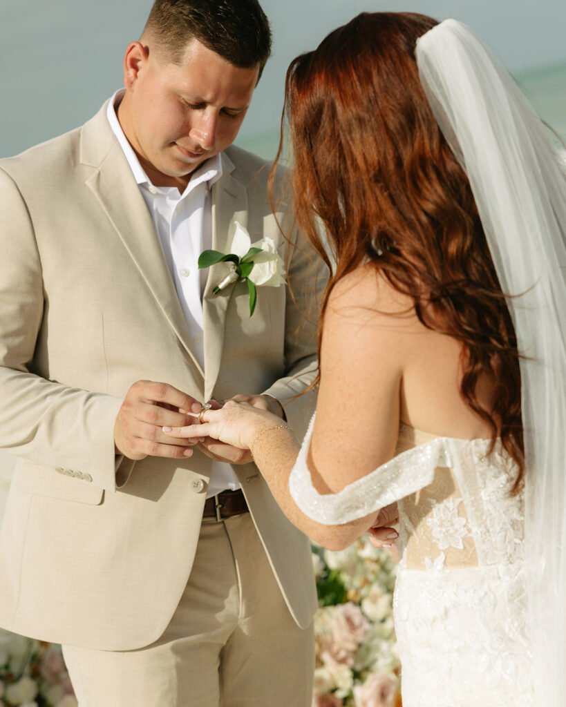 Beach Wedding Ceremony at Dreams Playa Mujeres Mexico Wedding