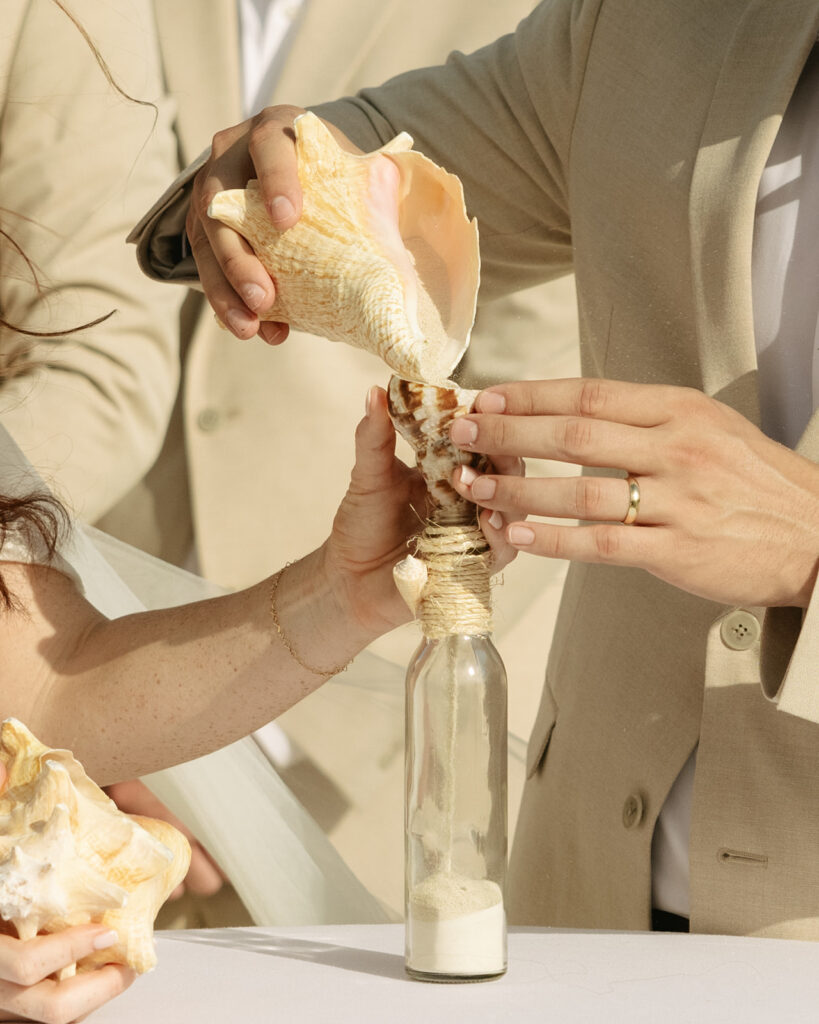 Beach Wedding Ceremony at Dreams Playa Mujeres Mexico Wedding