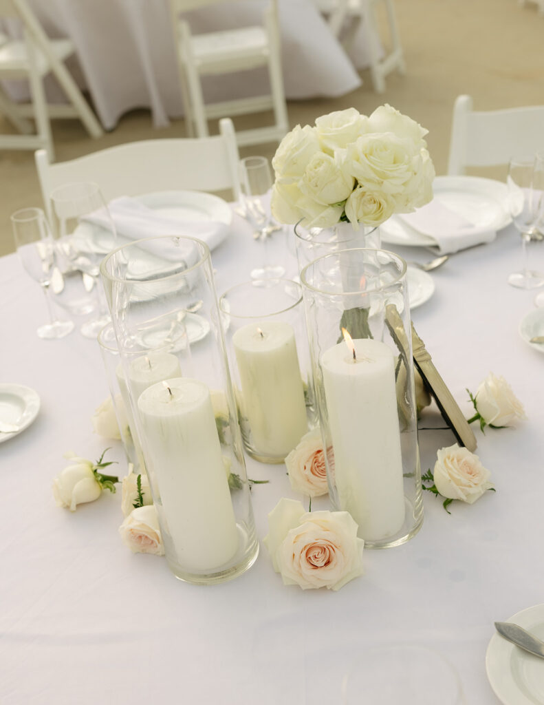 Wedding Reception at Dreams Playa Mujeres Mexico Tablescape