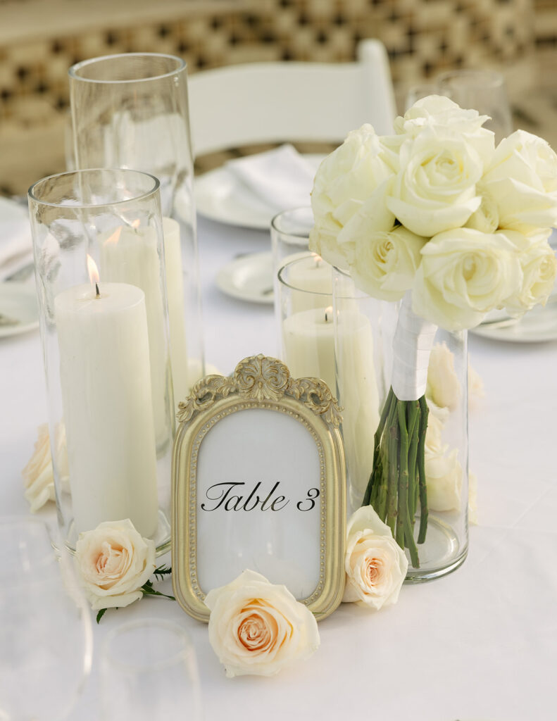 Wedding Reception at Dreams Playa Mujeres Mexico Tablescape