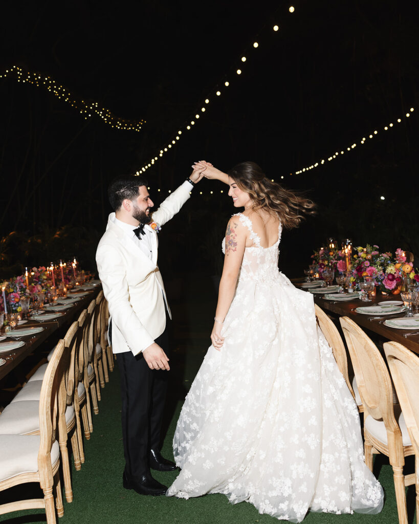 Villa Woodbine Wedding Bride and Groom Reception Reveal