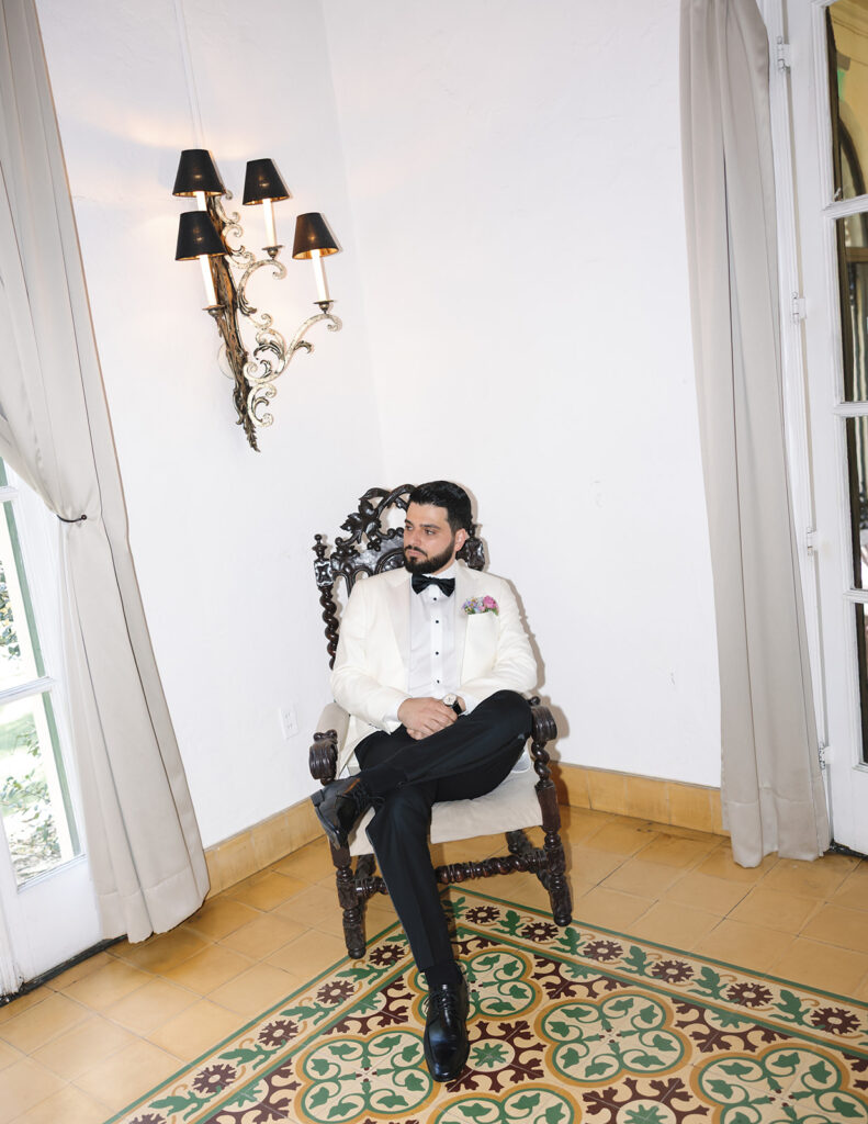 Villa Woodbine Wedding Groom Portraits Miami Florida