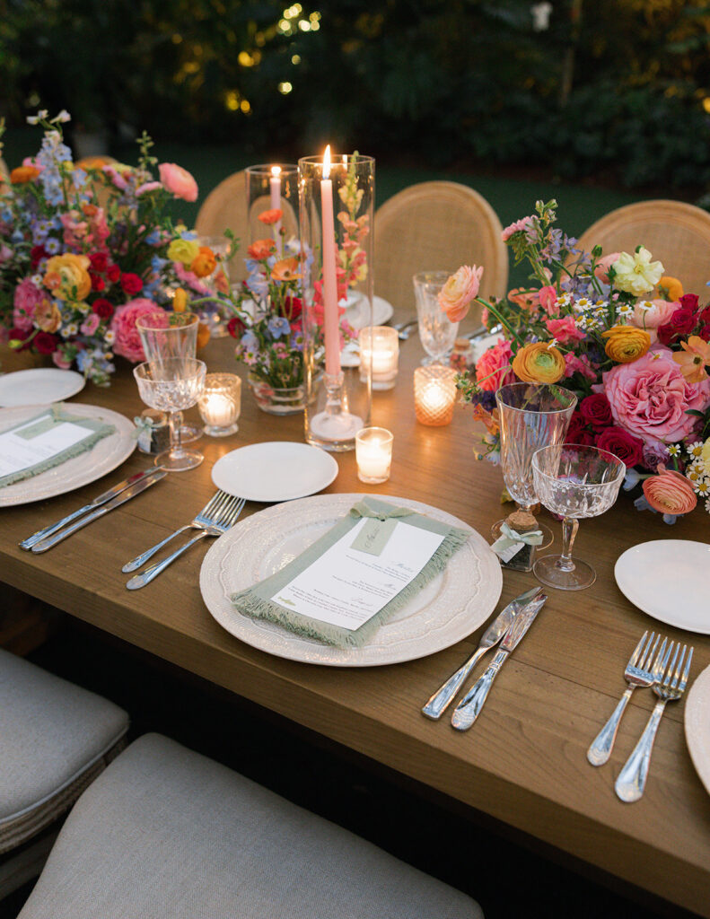 Villa Woodbine Wedding Reception Details