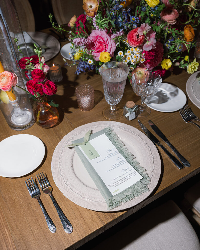 Villa Woodbine Wedding Reception Details